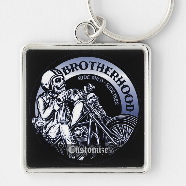Personalized Biker Brotherhood   Key Chain (Front)