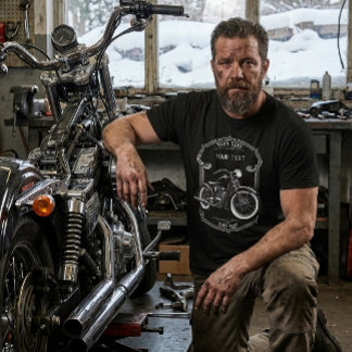 Personalized Biker Dad Christmas Gift Tee