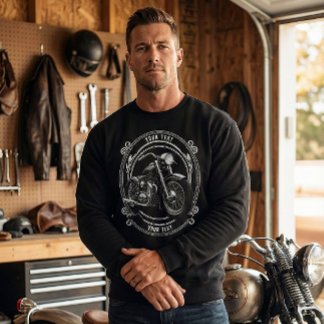 Personalized Biker Winter Sweatshirt Gift