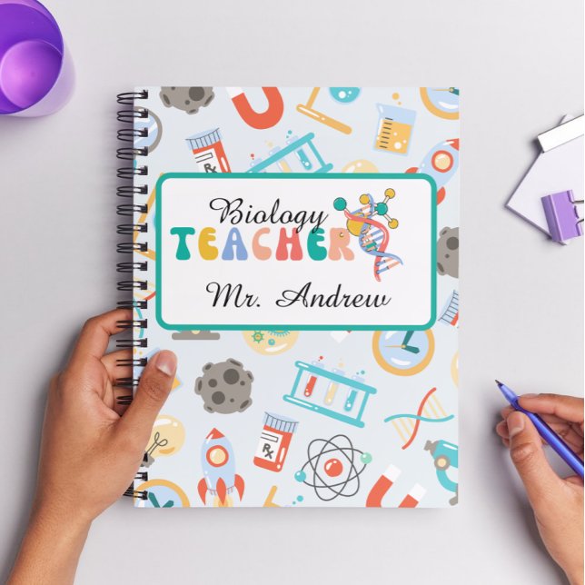 Personalized biology teacher, science teachers day planner (Creator Uploaded)