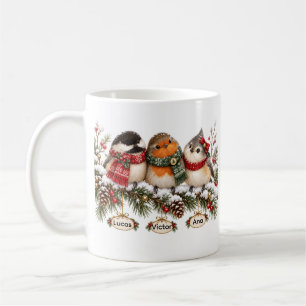 Personalized Bird Family Christmas Ornament Custom Coffee Mug