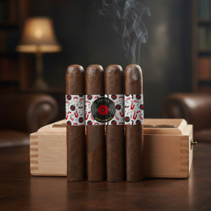 Personalized Birthday Cigar Wraps with Music Vinyl