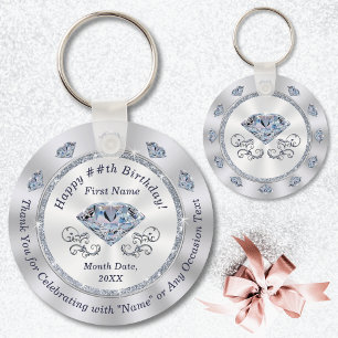Personalized Birthday Favors for Adults. Birthday  Key Ring