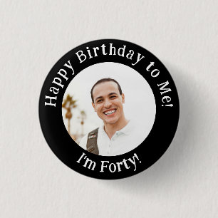 Personalized Birthday Photo, Your Picture Badge