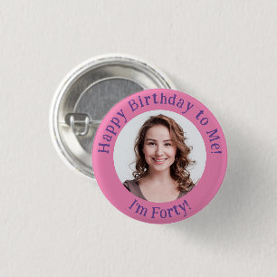 Personalized Birthday Photo, Your Picture Badge