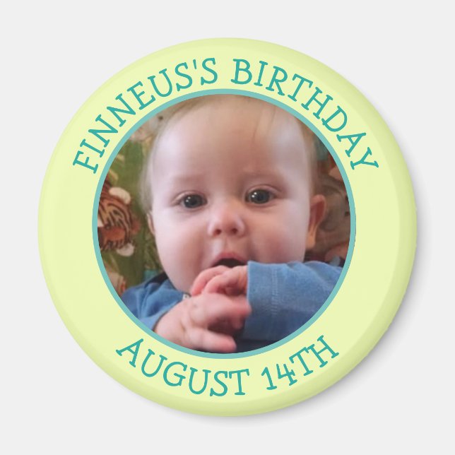 Personalized Birthday Reminder Magnet (Front)