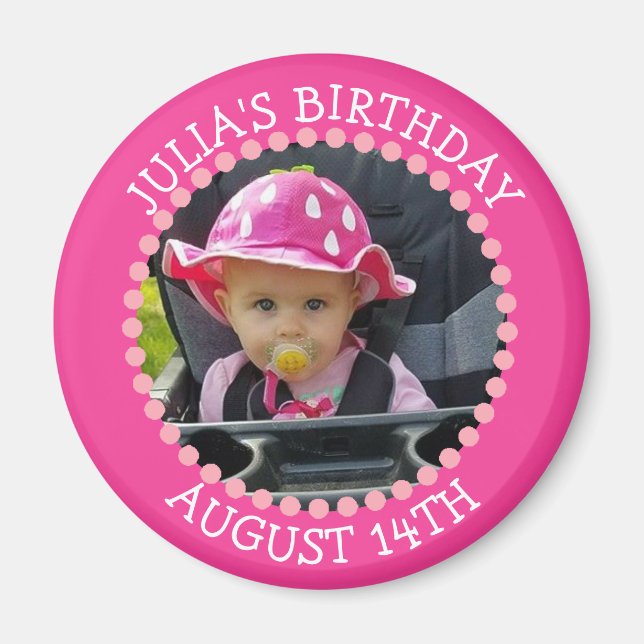 Personalized Birthday Reminder Magnet (Front)