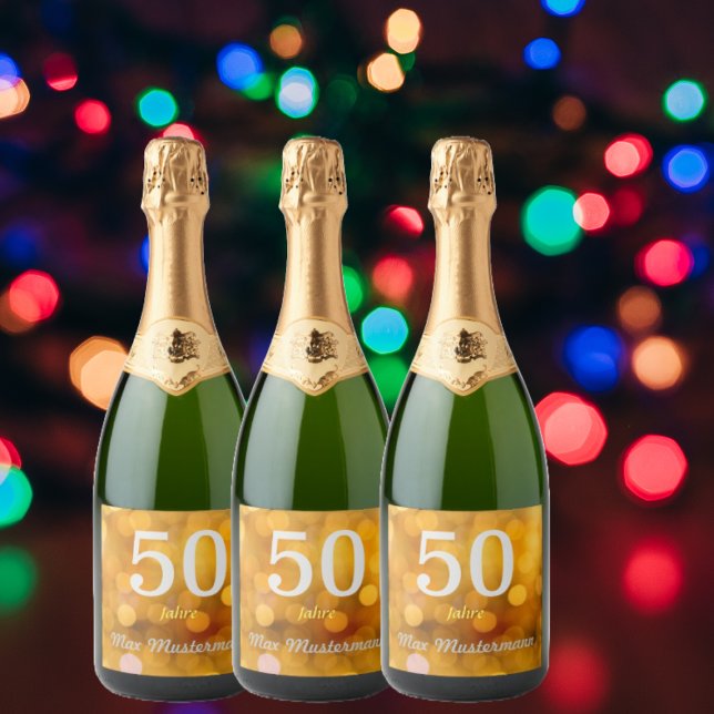 personalized birthday sparkling wine label (Creator Uploaded)
