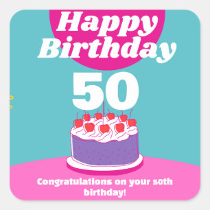 Personalized Birthday   Square Sticker