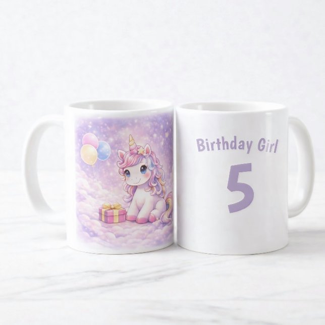 Personalized Birthday Unicorn Girl Mug (Creator Uploaded)