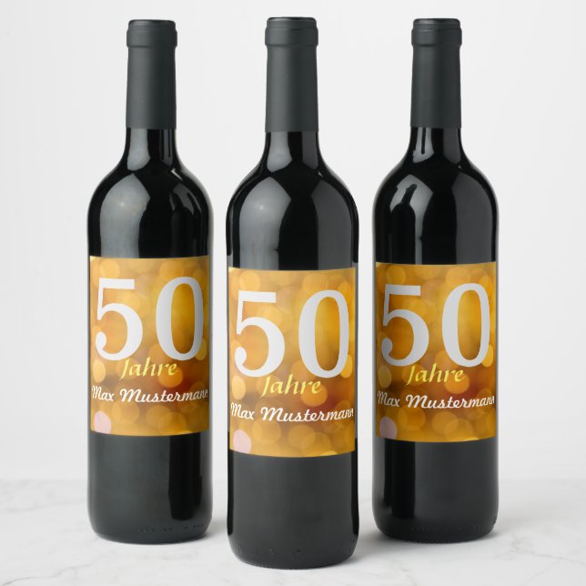 personalized birthday wine bottle labels (Bottles)