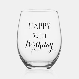 Personalized Birthday Wine Glass