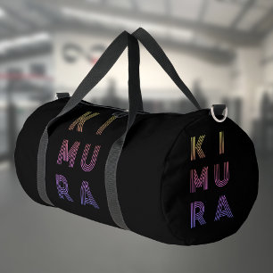 Personalized BJJ Kimura Submission Jiu Jitsu Black Duffle Bag