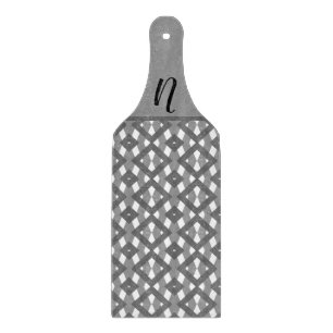 Personalized Black and white Cutting Board