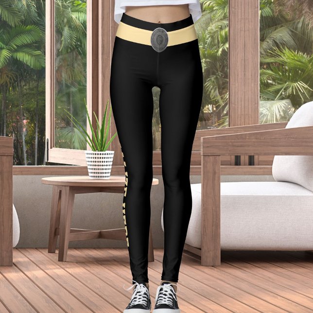 Personalized Black Beige Custom Made Pet Cat Lover Leggings (Creator Uploaded)