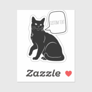 Personalized Black Cat Speech Bubble Laptop
