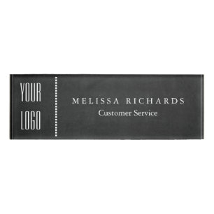 Personalized Black Chalkboard Small Name Badge