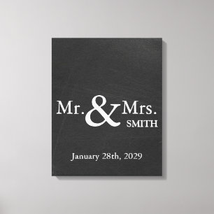 Personalized Black Chalkboard Wedding Guestbook