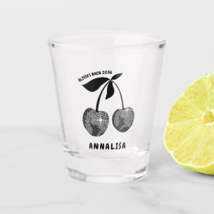 Personalized Black Cherry Bachelorette Shot Glass