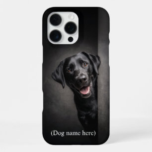 Personalized Black Lab Portrait iPhone 16 Pro Max Case