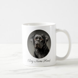 Personalized Black Labrador by My Side Coffee Mug