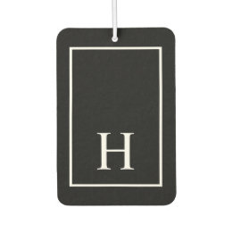 Personalized Black Monogram Car Air Freshener