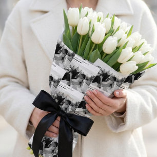Personalized Black & White Photo Wrapping Paper
