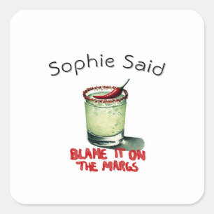 Personalized Blame It On The Margs Stickers