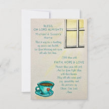 Personalized Bless This Home – Prayer Card