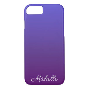 Personalized blue and purple ombre iPhone 8/7 case