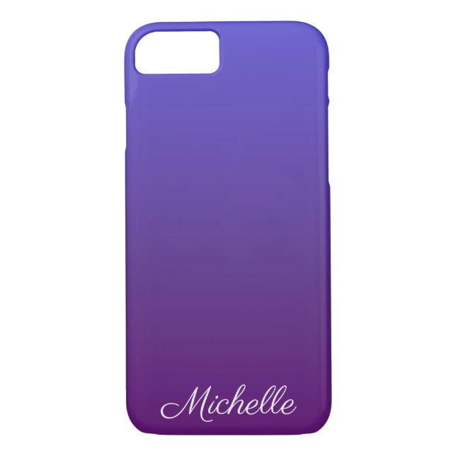 Personalized blue and purple ombre Case-Mate iPhone case (Back)