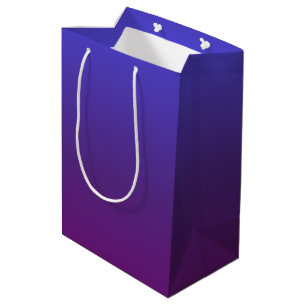 Personalized blue and purple ombre medium gift bag