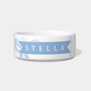 Personalized Blue Bow Coquette Name Aesthetic Bowl