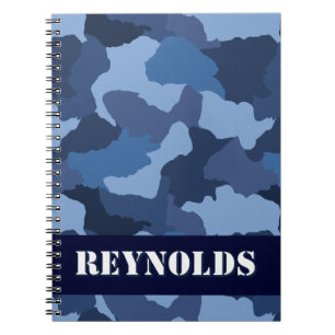 Personalized Blue Camo Journal