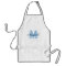 Personalized blue name monogram apron for women