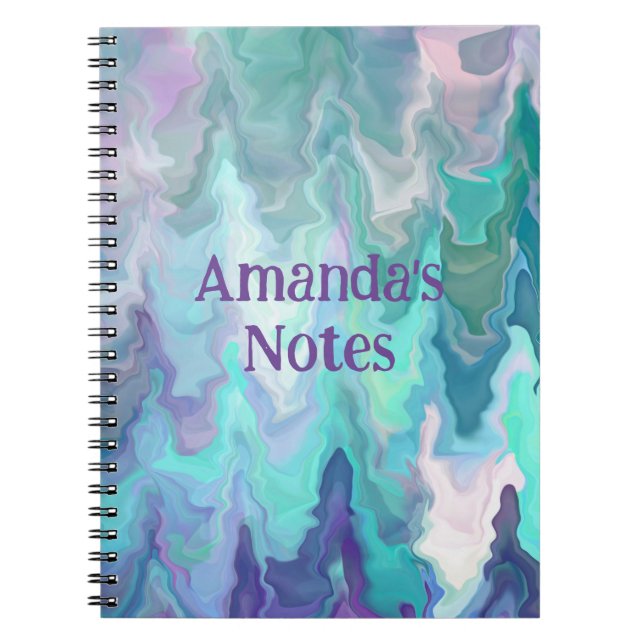 Personalized Blue Rhapsody | Abstract Art Notebook (Front)