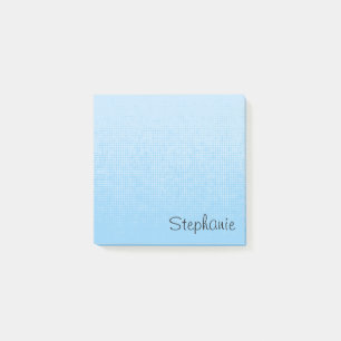 Personalized Blue Script Post it Sticky Notes