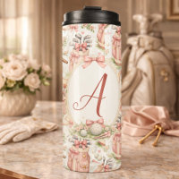 Personalized Blush Bow Golf Monogram