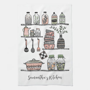 Personalized Boho Chic Farmhouse Decor  Tea Towel