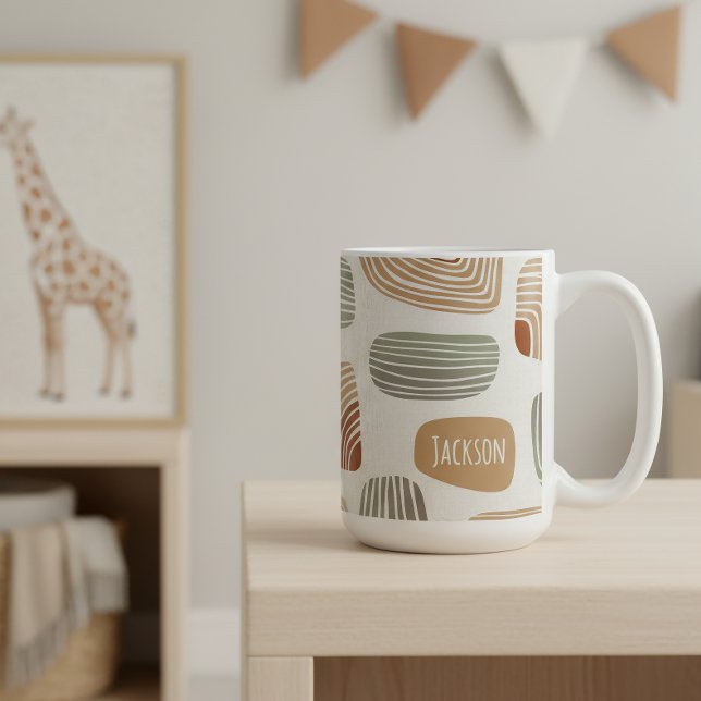 Personalized Boho Earth Tones Abstract ID1273 Coffee Mug (Creator Uploaded)