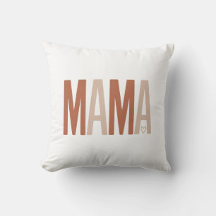 Personalized Boho MAMA Earth Tone Mother's Day  Cushion