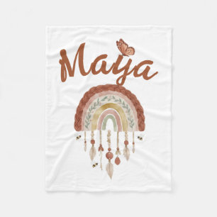 Personalized Boho Rainbow Baby Blanket Custom Name