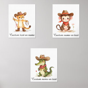 Personalized Boho Safari Cowboy Nursery Kids 