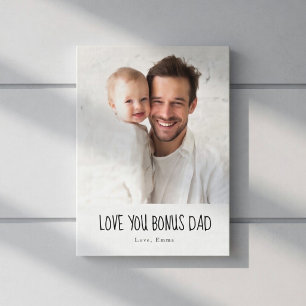 Personalized Bonus Dad Photo Custom Gift Canvas Print