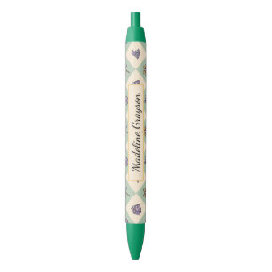 Personalized Book Girl Wizard School Academy Green Black Ink Pen