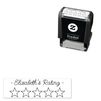 Personalized Book or Movie Review 5 Star Rating Self-inking Stamp