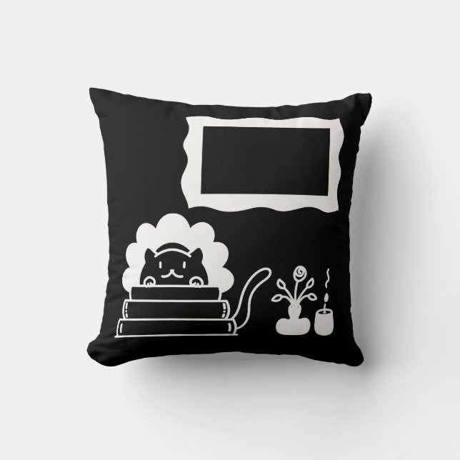 Personalized Book Titles and Picture Frame Cushion (Front)