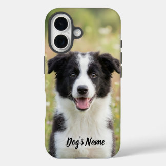 Personalized Border Collie Photo and Name iPhone 16 Case