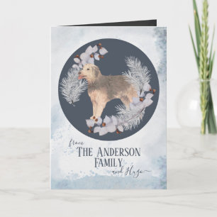 Personalized Bosnian Coarsehair Hound Christmas Holiday Card