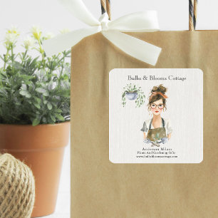 Personalized Botanical Products Business Square Sticker